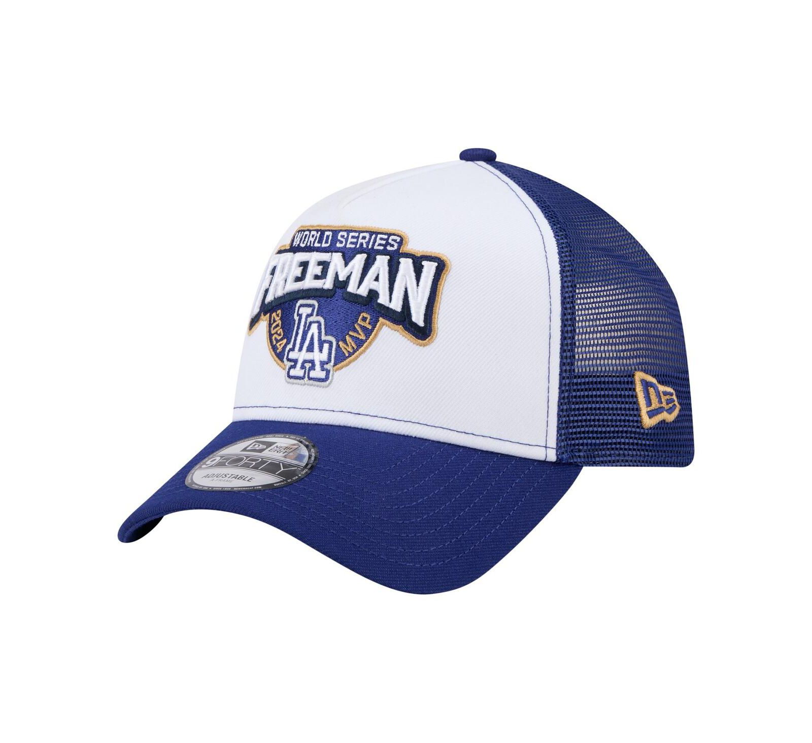 Кепка New Era Men's Freddie Freeman White Los Angeles Dodgers 2024 World Series MVP 9FORTY Adjustable Hat