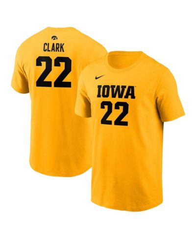 Nike Men's and Women's Caitlin Clark Gold Iowa Hawkeyes Retired Player Name & Number T-Shirt