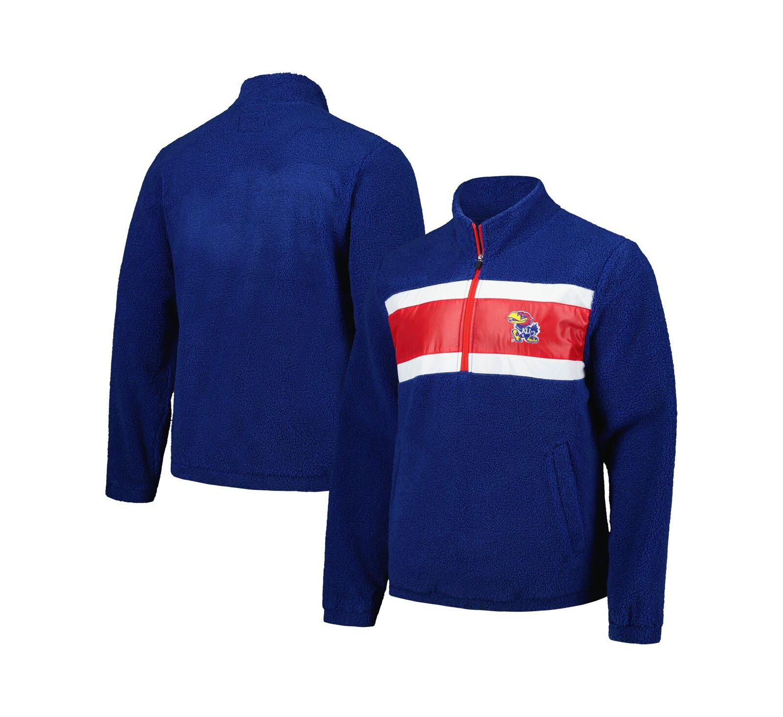 G-III Sports by Carl Banks Мужская толстовка Half-Zip Kansas Jayhawks Navy