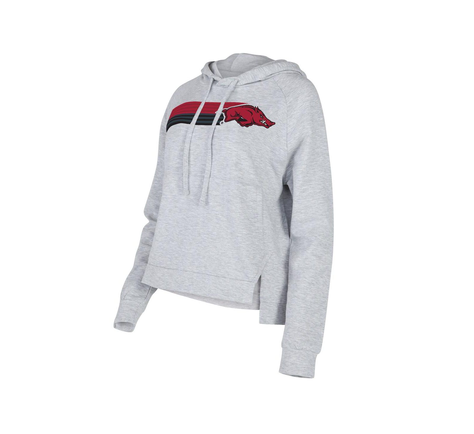 Женское худи Concepts Sport Gray Arkansas Razorbacks Cedar Tri-Blend Raglan Pullover