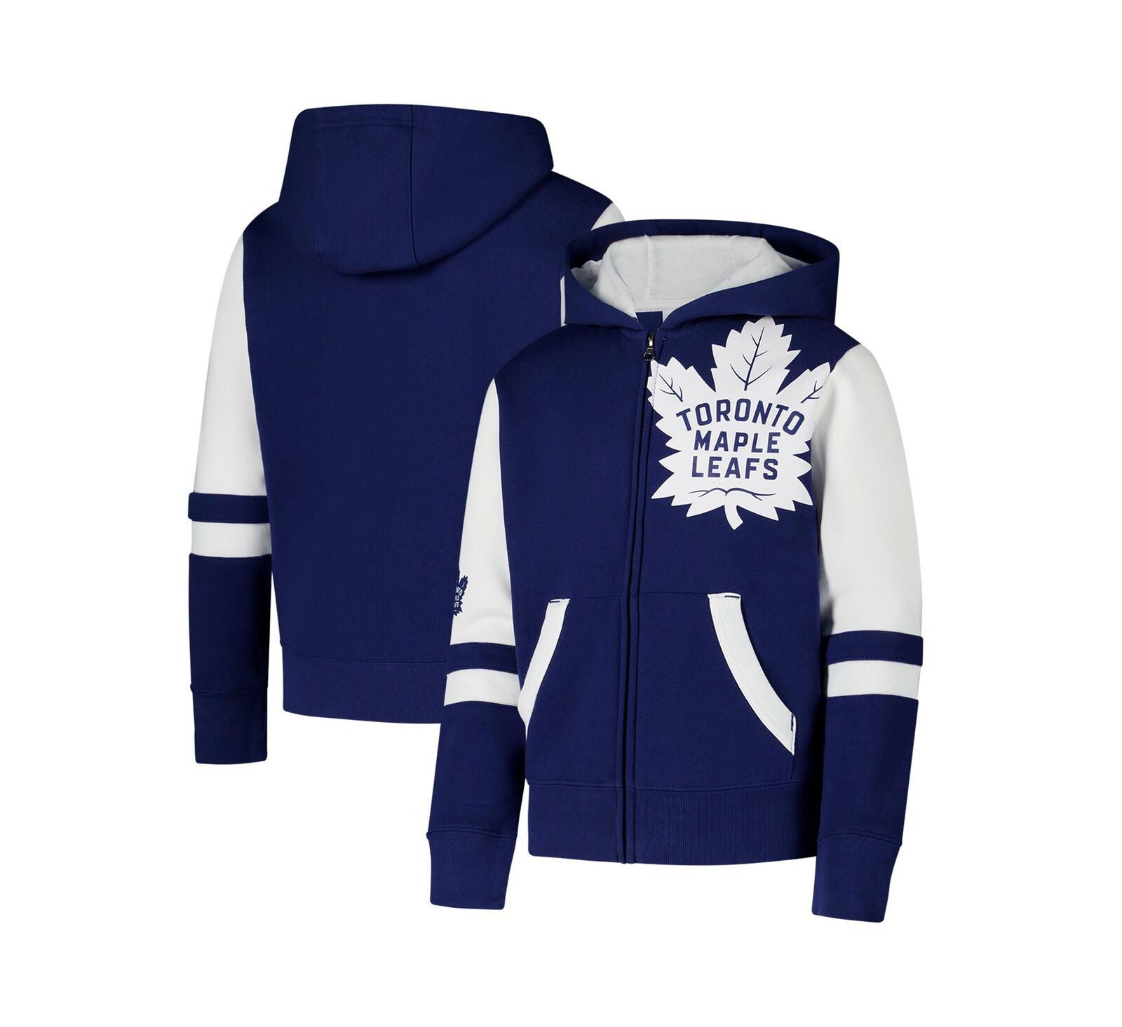 Outerstuff Big Boys and Girls Blue Toronto Maple Leaf's Face Off Full-Zip Hoodie