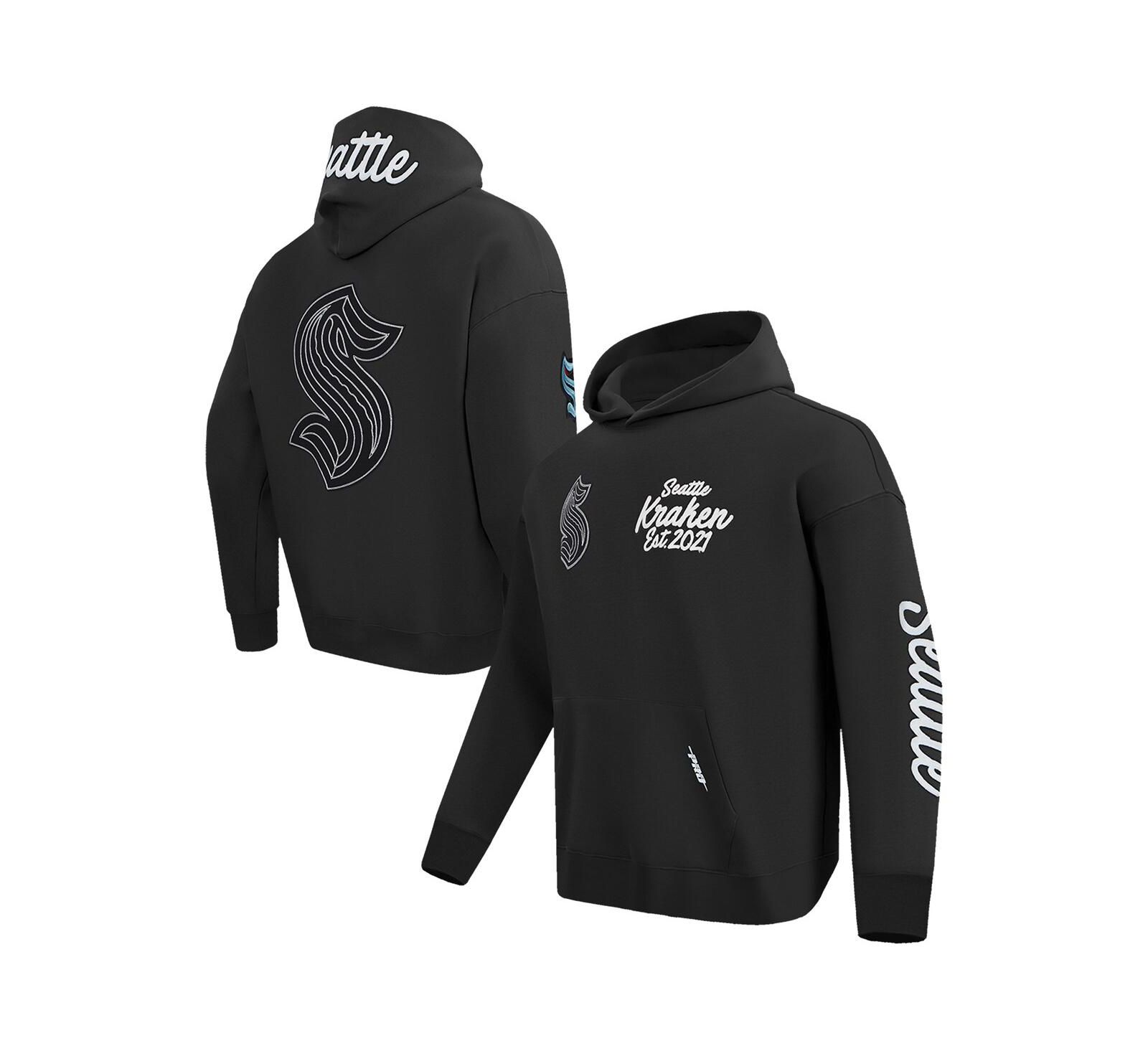 Pro Standard Men's Black Seattle Kraken Paint the City Pullover Hoodie