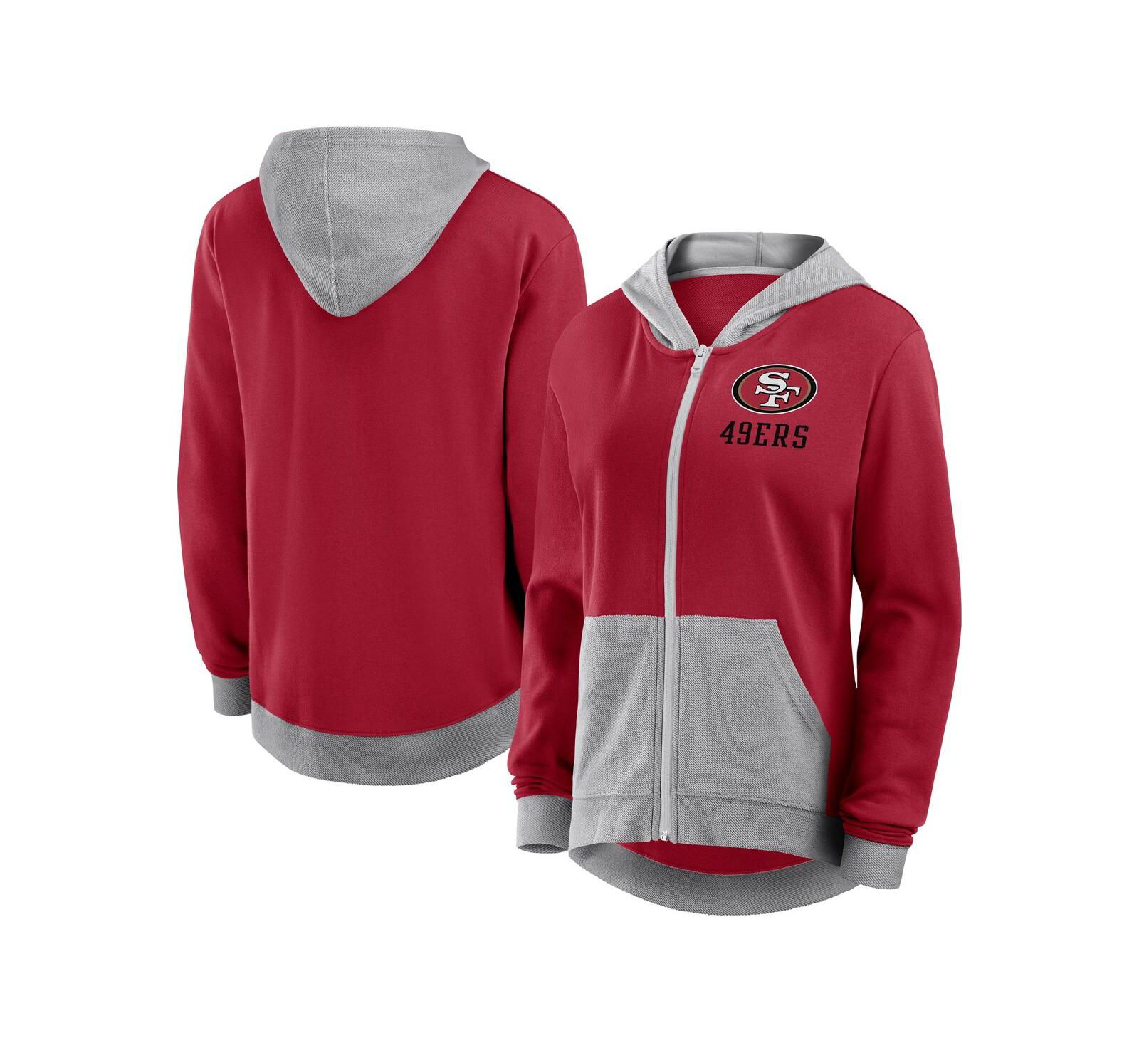 Женское худи Fanatics Scarlet San Francisco 49ers Hit It Full-Zip
