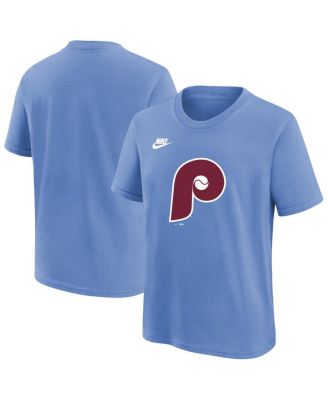 Nike Big Boys and Girls Light Blue Philadelphia Phillies Cooperstown Collection Team Logo T-Shirt