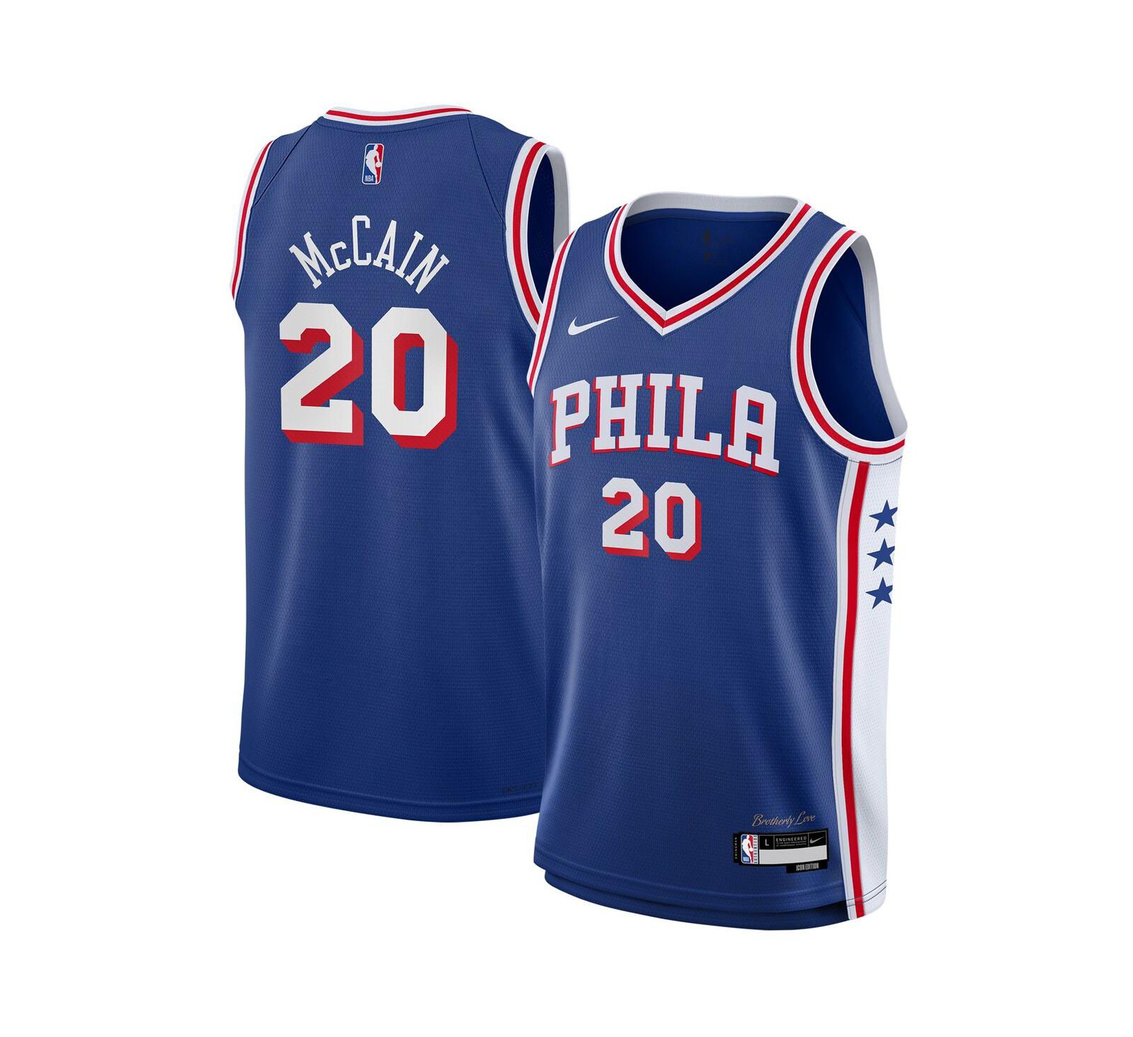 Детский джерси Nike Jared McCain Royal Philadelphia 76ers Swingman