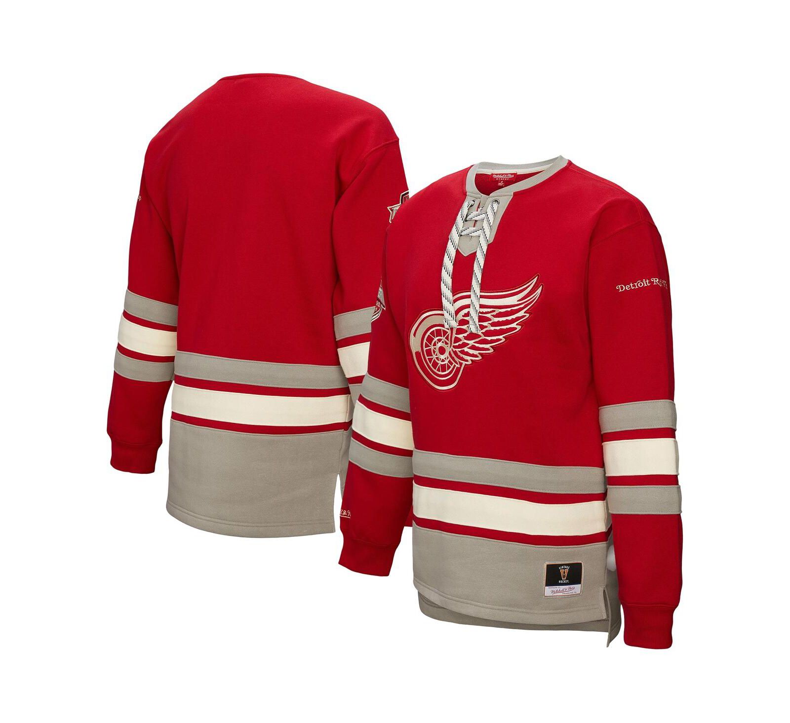 Mitchell & Ness Женская красная толстовка Detroit Red Wings Heritage Lace-Up Pullover