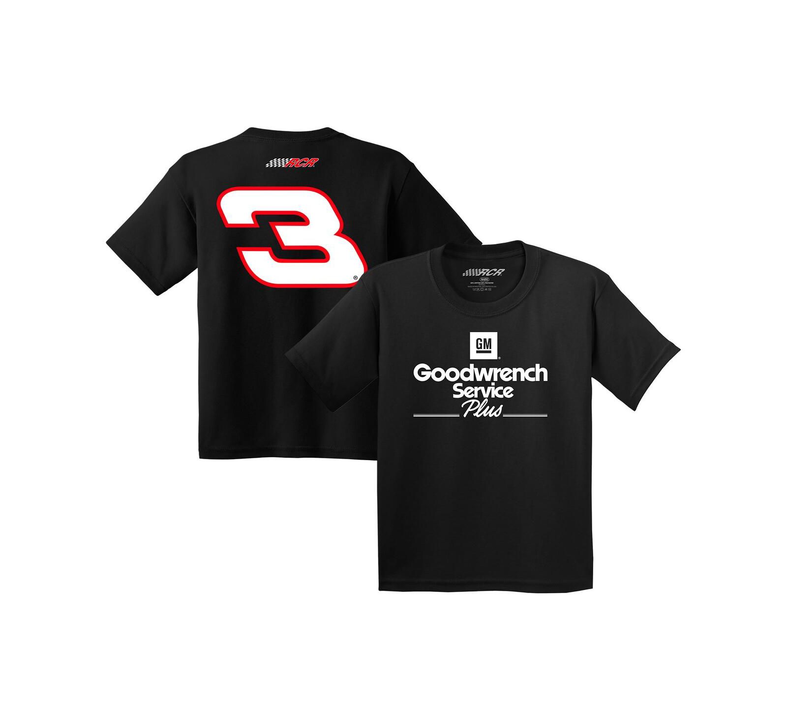 Richard Childress Racing Team Collection Big Boys and Girls Black Dale Earnhardt Good Wrench Lifestyle T-Shirt