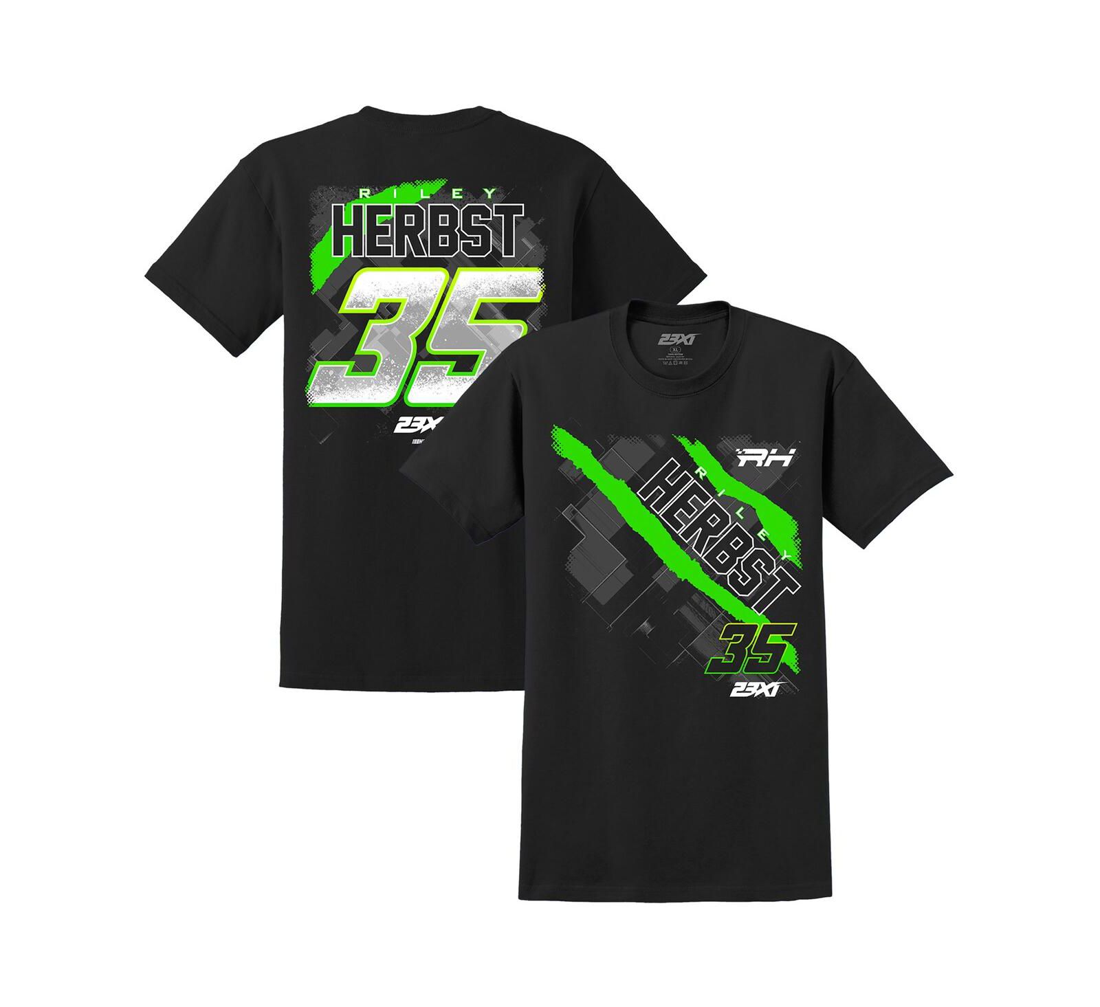 Мужская футболка 23xi Racing Black Riley Herbst Name & Number
