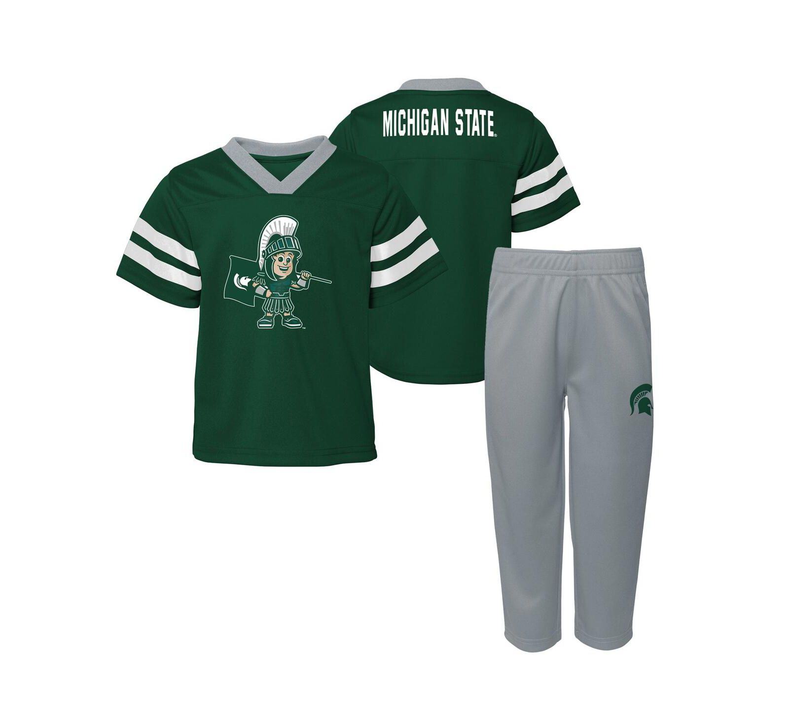 Outerstuff Детский набор из 2-х предметов Michigan State Spartans: джерси Red Zone и брюки
