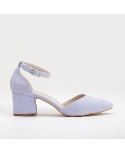 Lilac faux suede