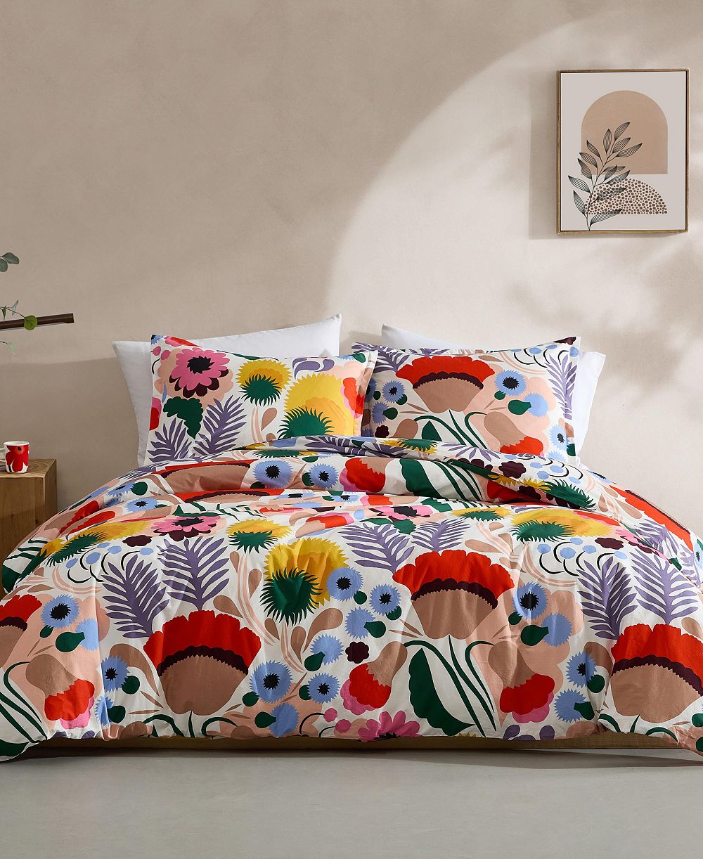Marimekko Ojakellukka Cotton Percale 3-Pc. Comforter Set, Full/Queen