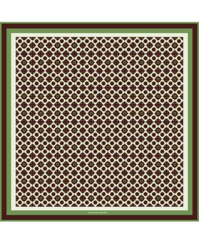 Jessie Zhao New York Шарф Double Sided Wool Silk Polka Dot Bloom