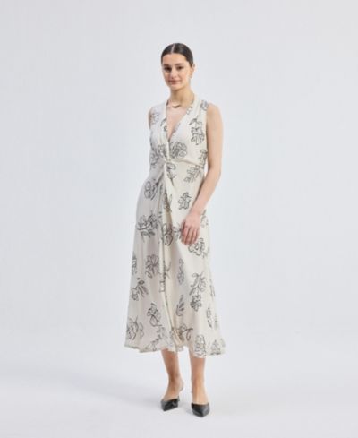 Женское платье Reistor Front Twist Maxi с цветочным принтом