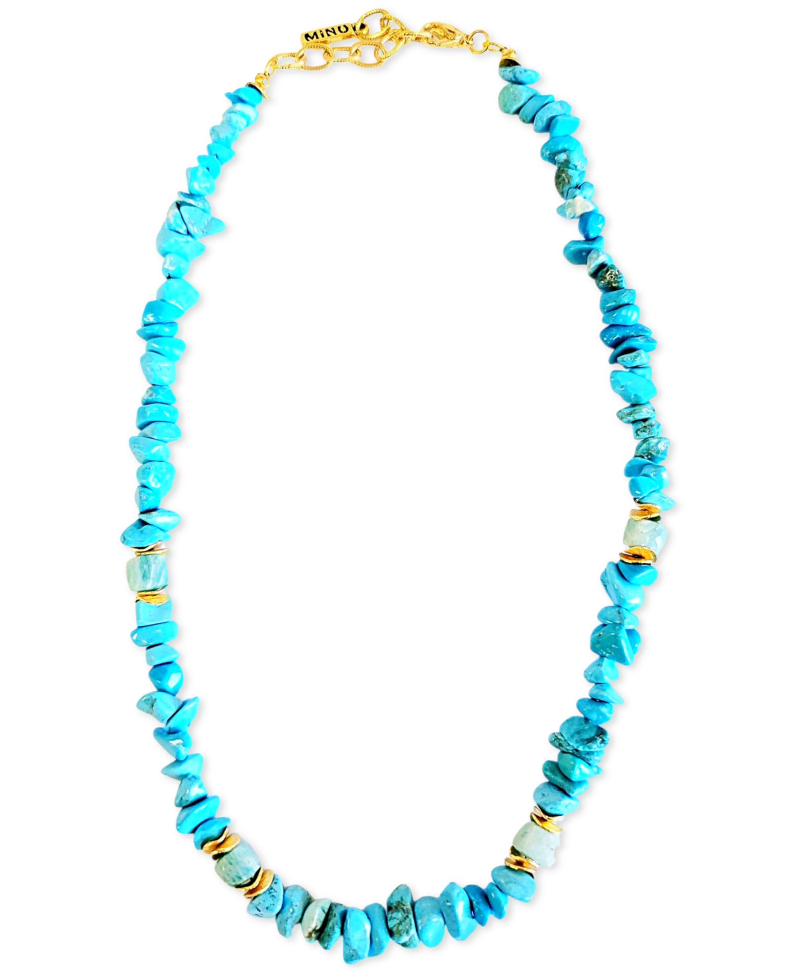 Ожерелье MINU Jewels Gold-Tone Turquoise & Amazonite Collar Necklace, 16" + 2" extender