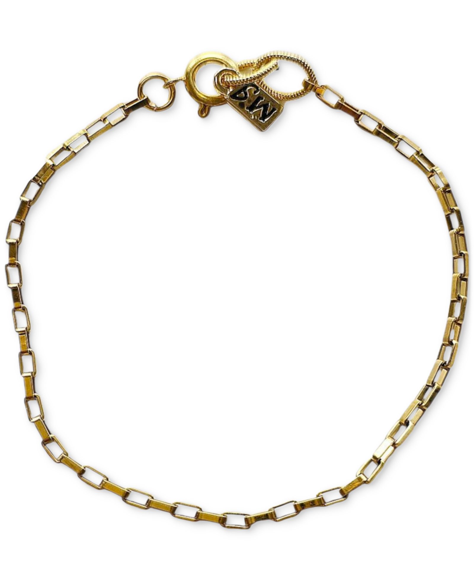 MINU Jewels золотистый браслет в виде цепи Box Chain Link