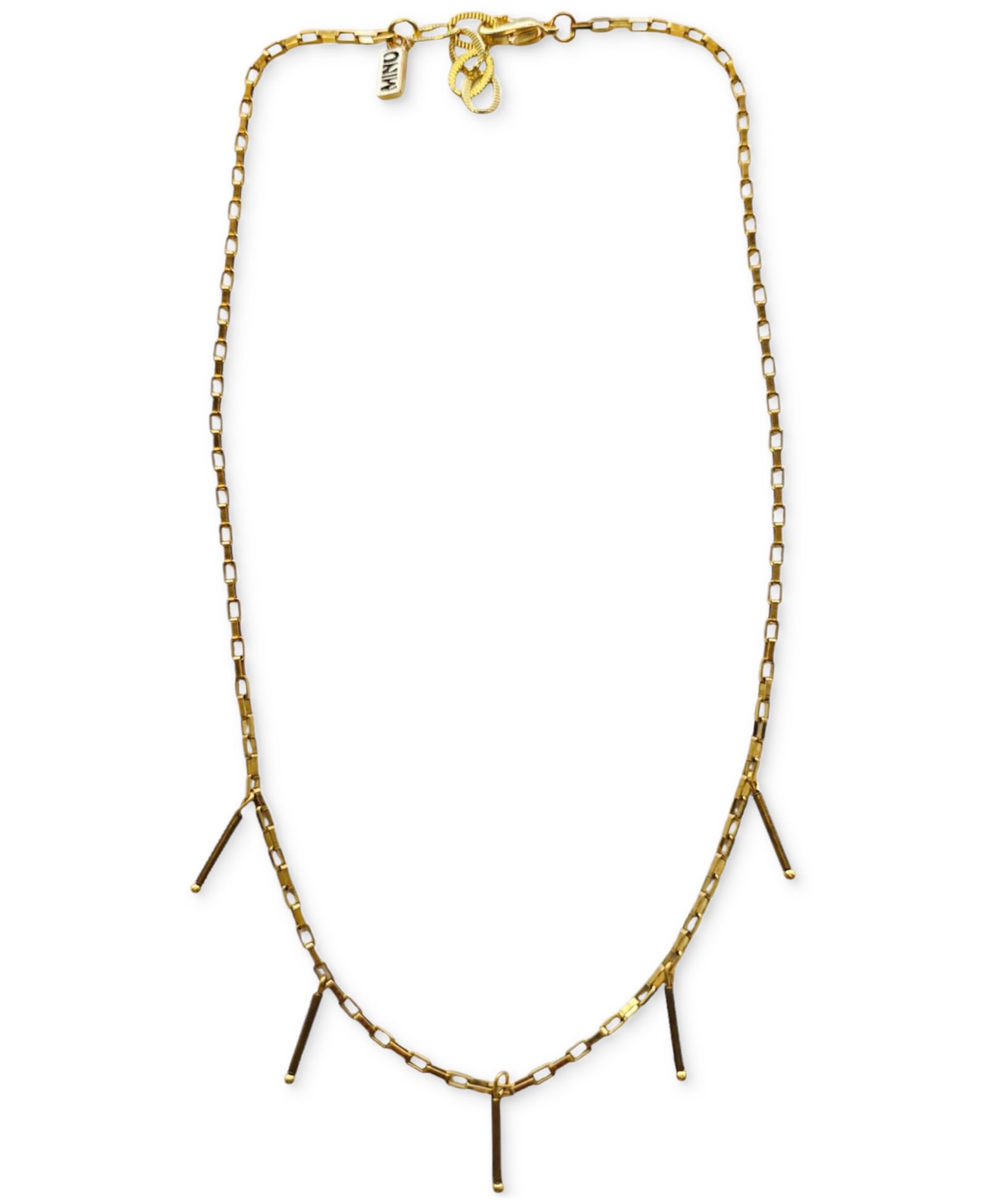 MINU Jewels Gold-Tone Bar Charm Statement Necklace, 16" + 1" extender