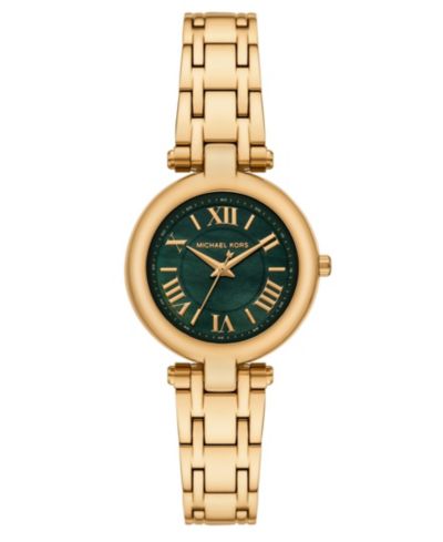 Женские часы Michael Kors Laney Three-Hand Gold-Tone Stainless Steel 30mm