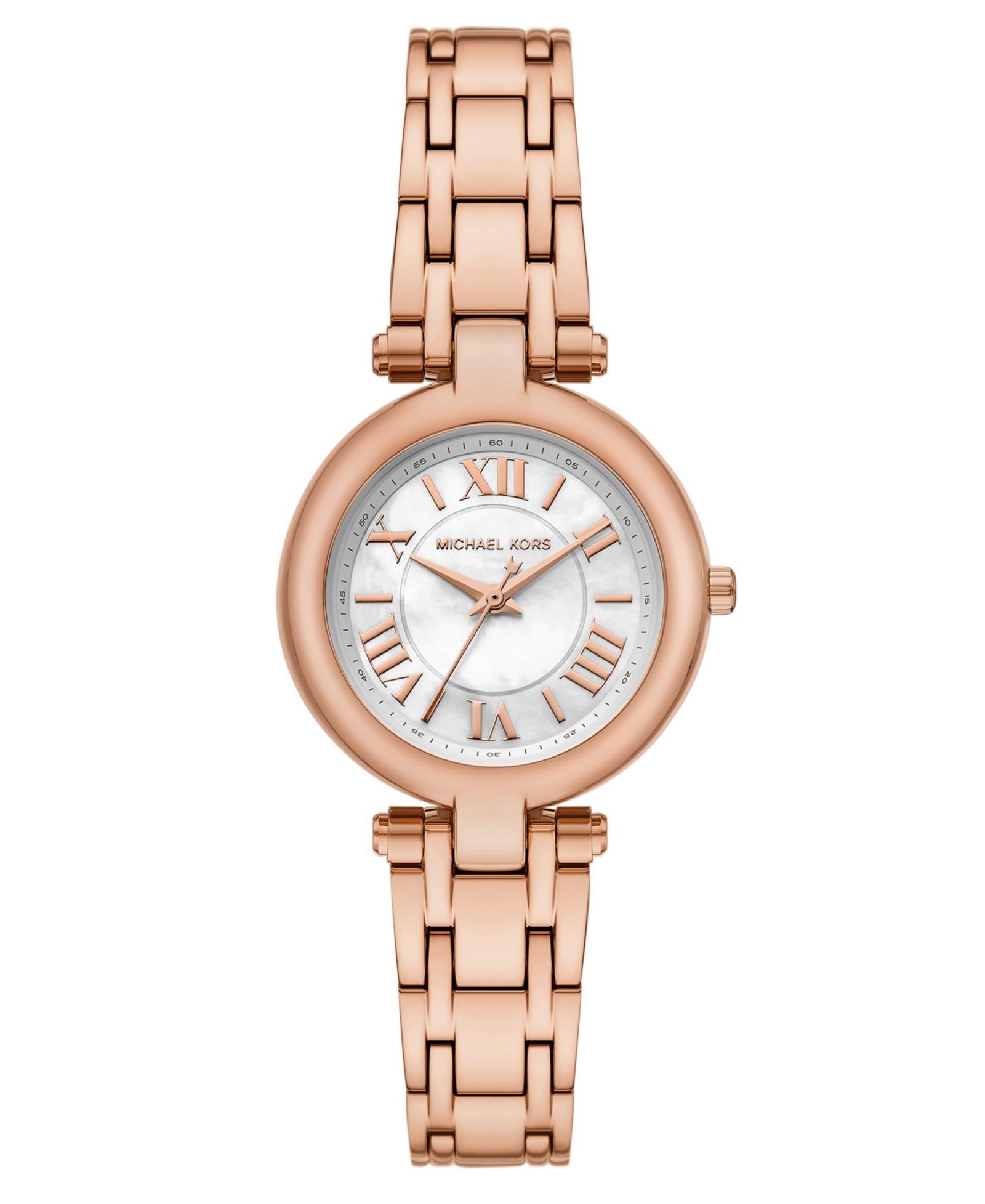 Женские часы Michael Kors Laney Three-Hand Rose Gold-Tone Stainless Steel 30mm