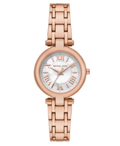 Женские часы Michael Kors Laney Three-Hand Rose Gold-Tone Stainless Steel 30mm