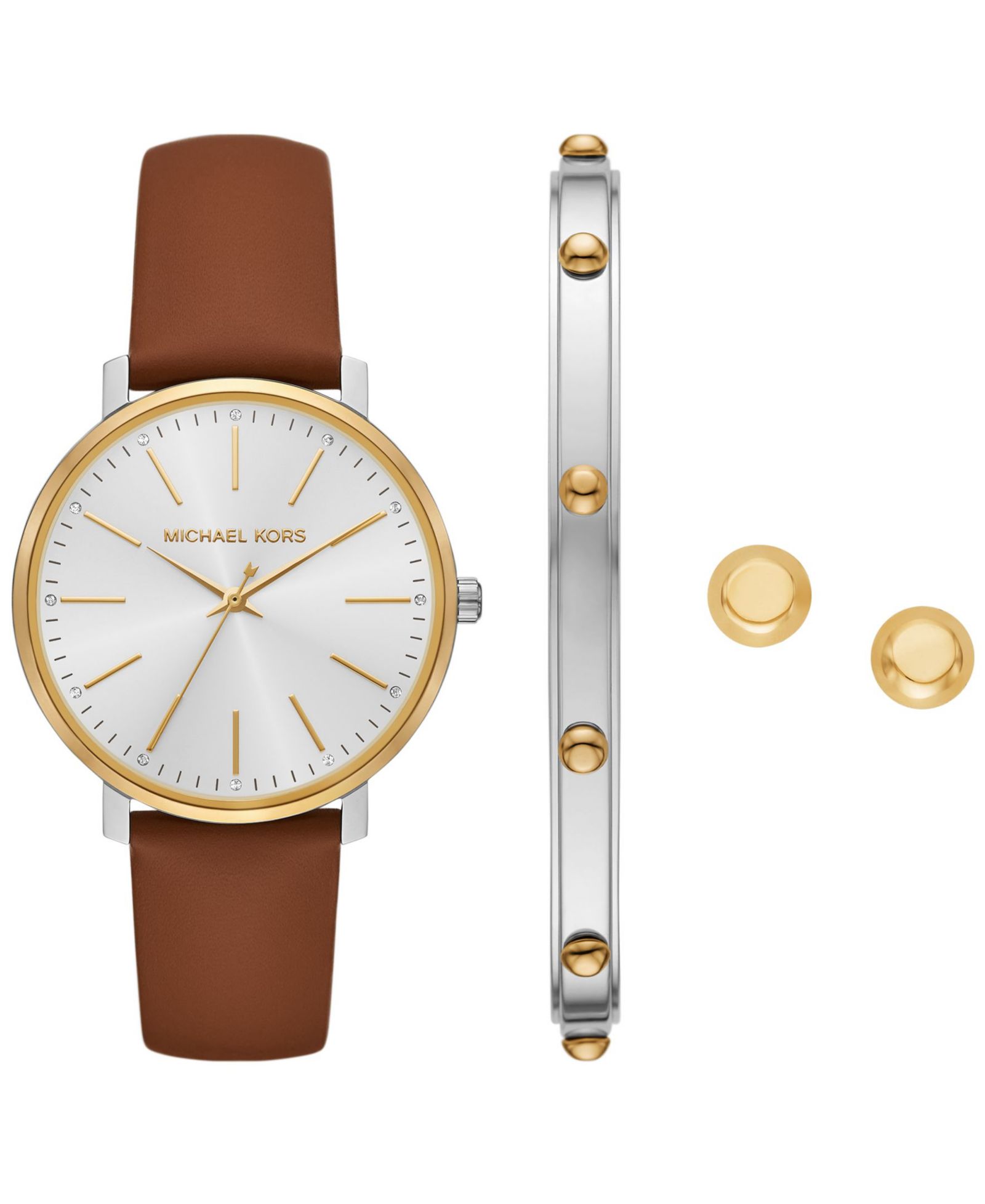 Michael Kors Женский набор часов и украшений Pyper Three-Hand Leather, 38mm