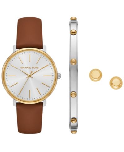 Michael Kors Женский набор часов и украшений Pyper Three-Hand Leather, 38mm