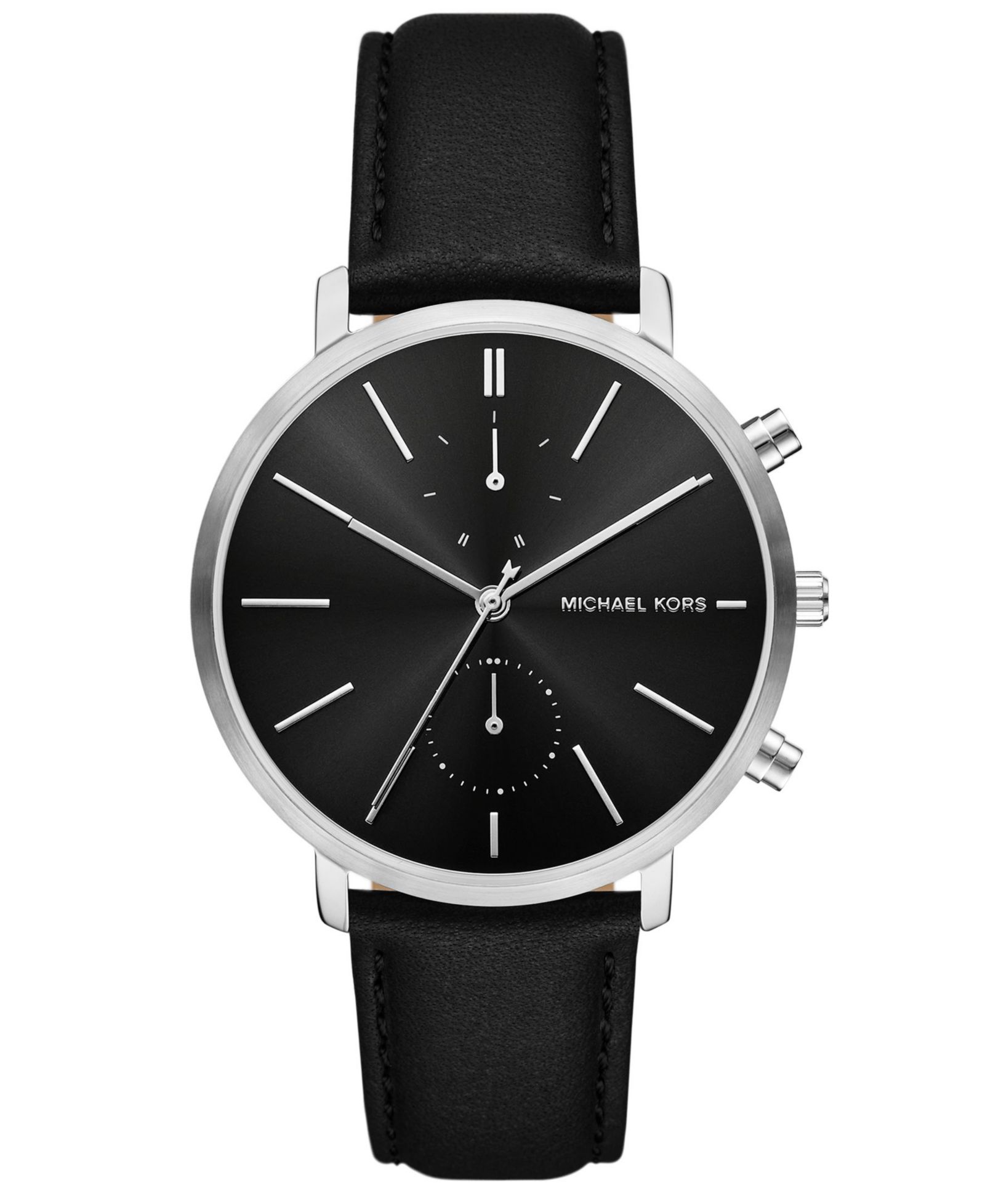 Мужские часы Michael Kors Blake Multifunction Black Leather, 42mm