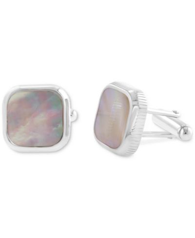 EFFY® Men's Mother of Pearl Square Cufflinks in Sterling Silver