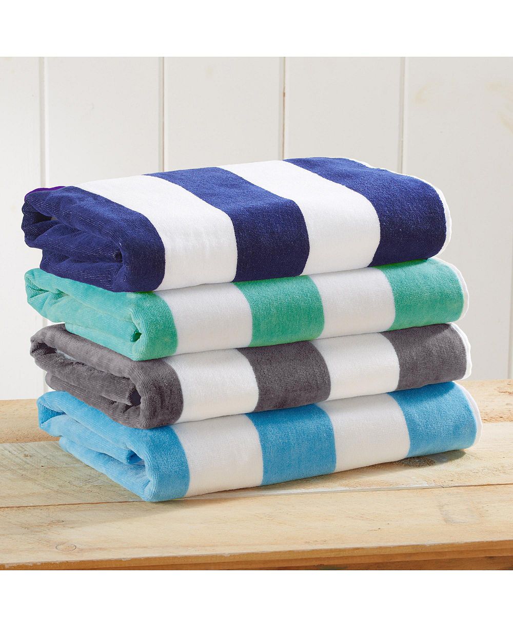 Linery & Co. пляжное полотенце Cabana Stripe, 100% хлопок, 4 шт, 35" x 70"