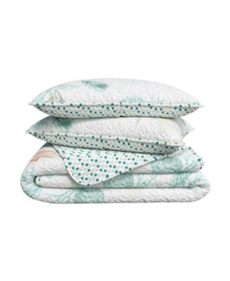 Linery and Co. Seashell Microfiber Quilt Set With Shams