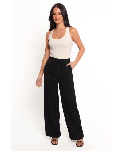 Женские брюки Petal and Pup Cinch Wide Leg из крепа