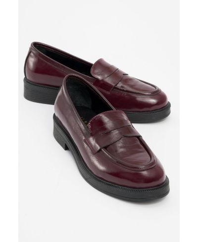 Burgundy patent leather