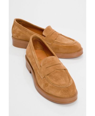 Mustard suede leather