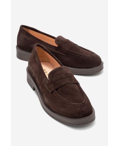 Brown suede leather