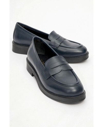 Navy leather