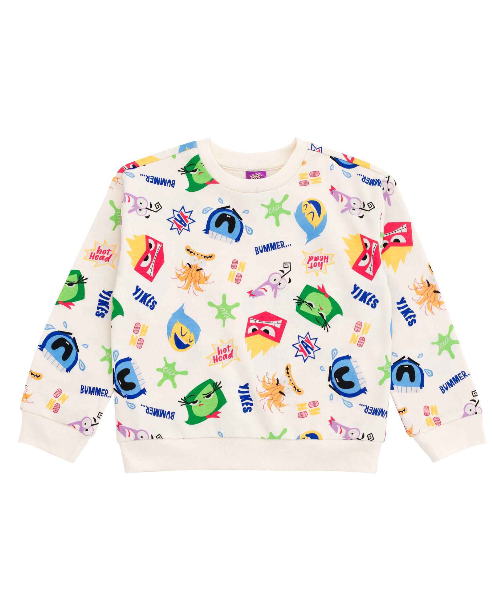 Inside Out Girls Moana Frozen Minnie Mouse Princess Nightmare Before Christmas Toy Story Lion King Mickey Lilo & Stitch Sweatshirt