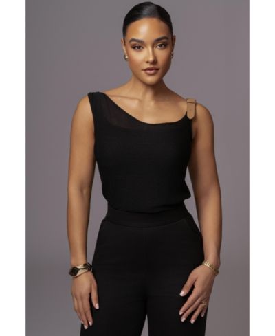 Женский топ JLUXLABEL Shanti с искусственной пряжкой