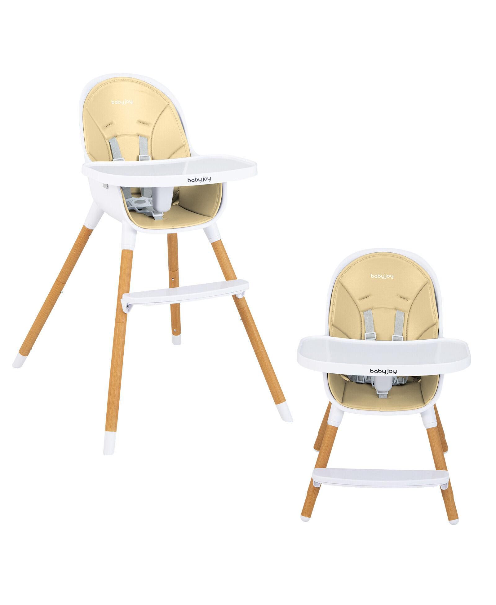 GOUUN Kids 4-in-1 Convertible High Chair Feeding Chair with Adjustable Tray