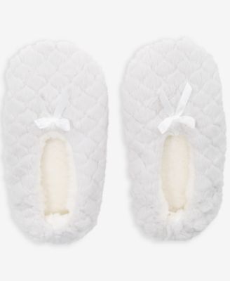 Charter Club Women's Faux-Fur Ped Slipper Socks, Macy's Exclusive