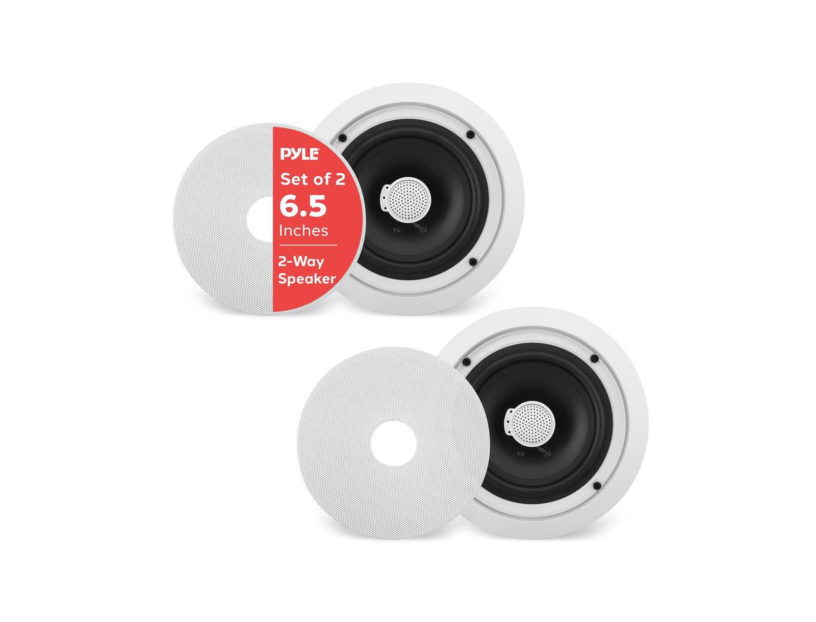 Pyle PDIC60 потолочные стереодинамики 2-Way, пара, White