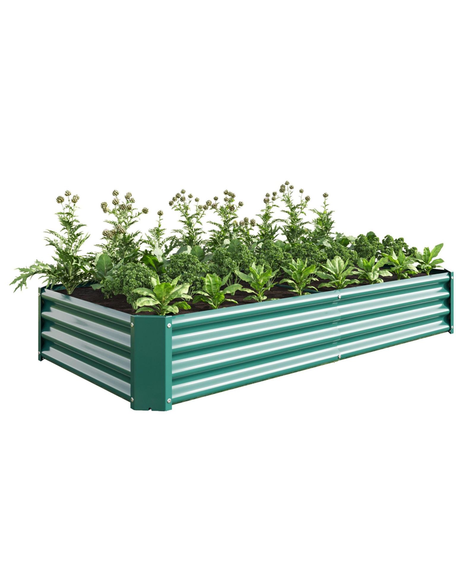 Raised Garden Bed Outdoor, 6×3×1ft , Metal Raised  Rectangle Planter Beds for Plants, Vegetables, and Flowers