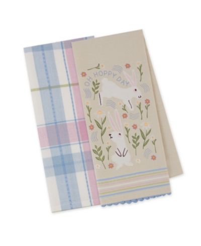 Design Imports Oh Hoppy Day Cotton Dishtowels Set, 18"x28"