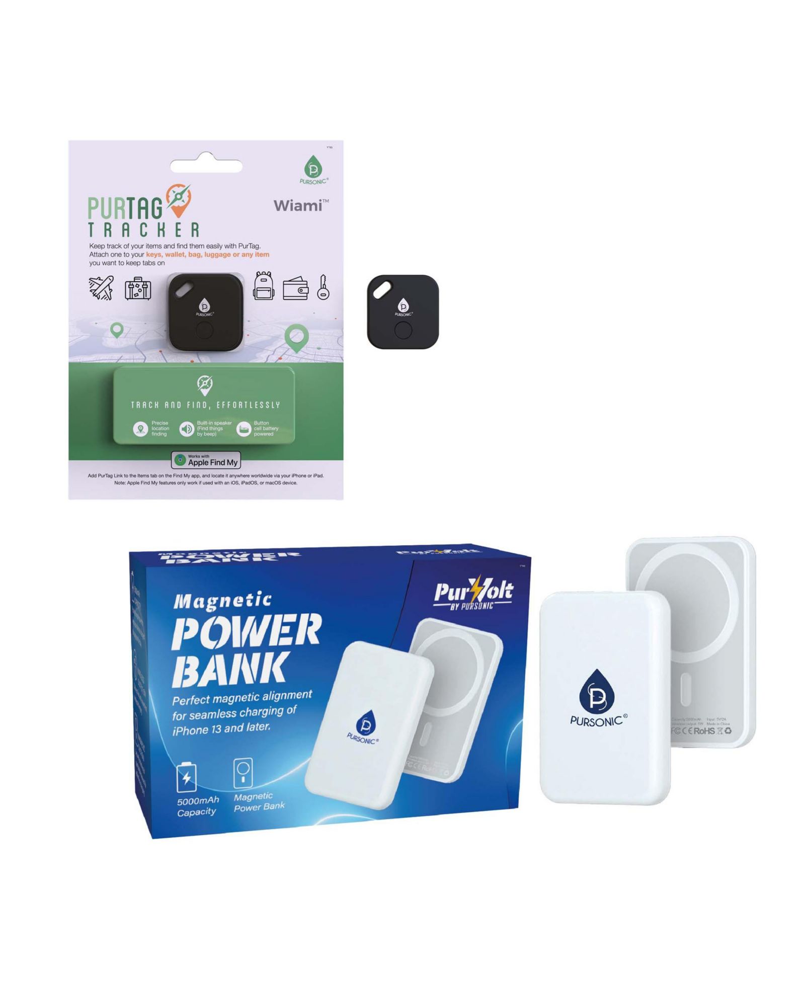 Путешествие Pursonic Stay Charged & Never Lose Track Bundle