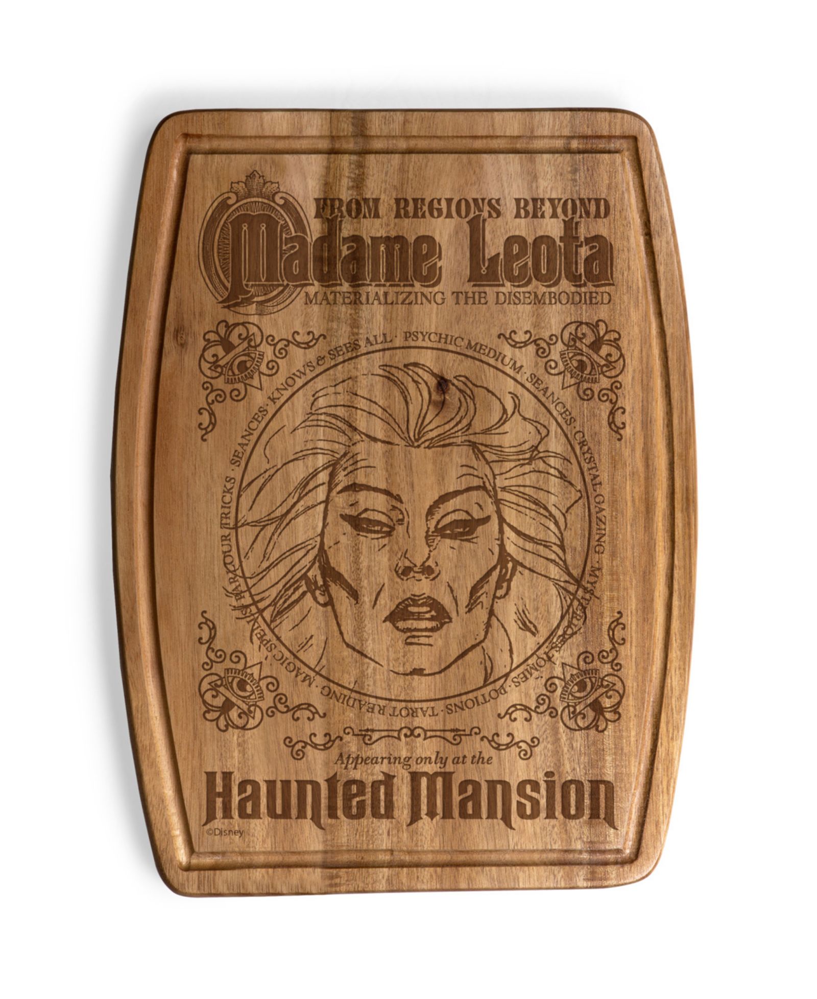 Разделочная доска Toscana Haunted Mansion Madame Leota Ovale Acacia