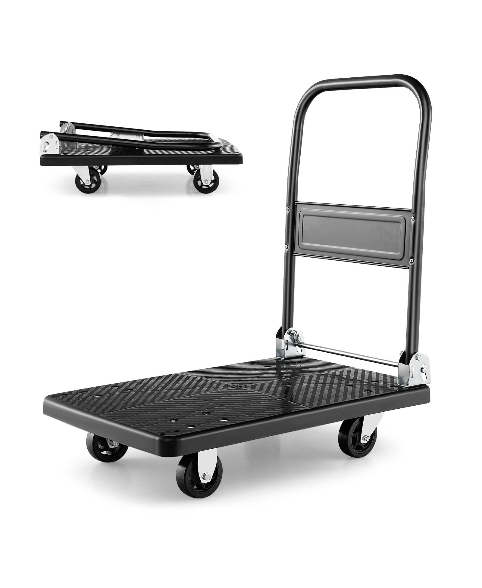 Ecooso 360° Swivel Wheels, Non-Slip Platform Folding Push Cart Dolly