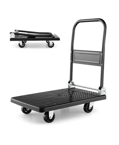 Ecooso 360° Swivel Wheels, Non-Slip Platform Folding Push Cart Dolly