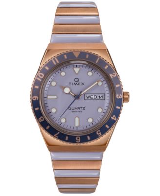 Женские кварцевые аналоговые часы Timex из нержавеющей стали, двухцветные, 36mm