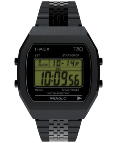 Мужские кварцевые часы Timex Black Stainless Steel
