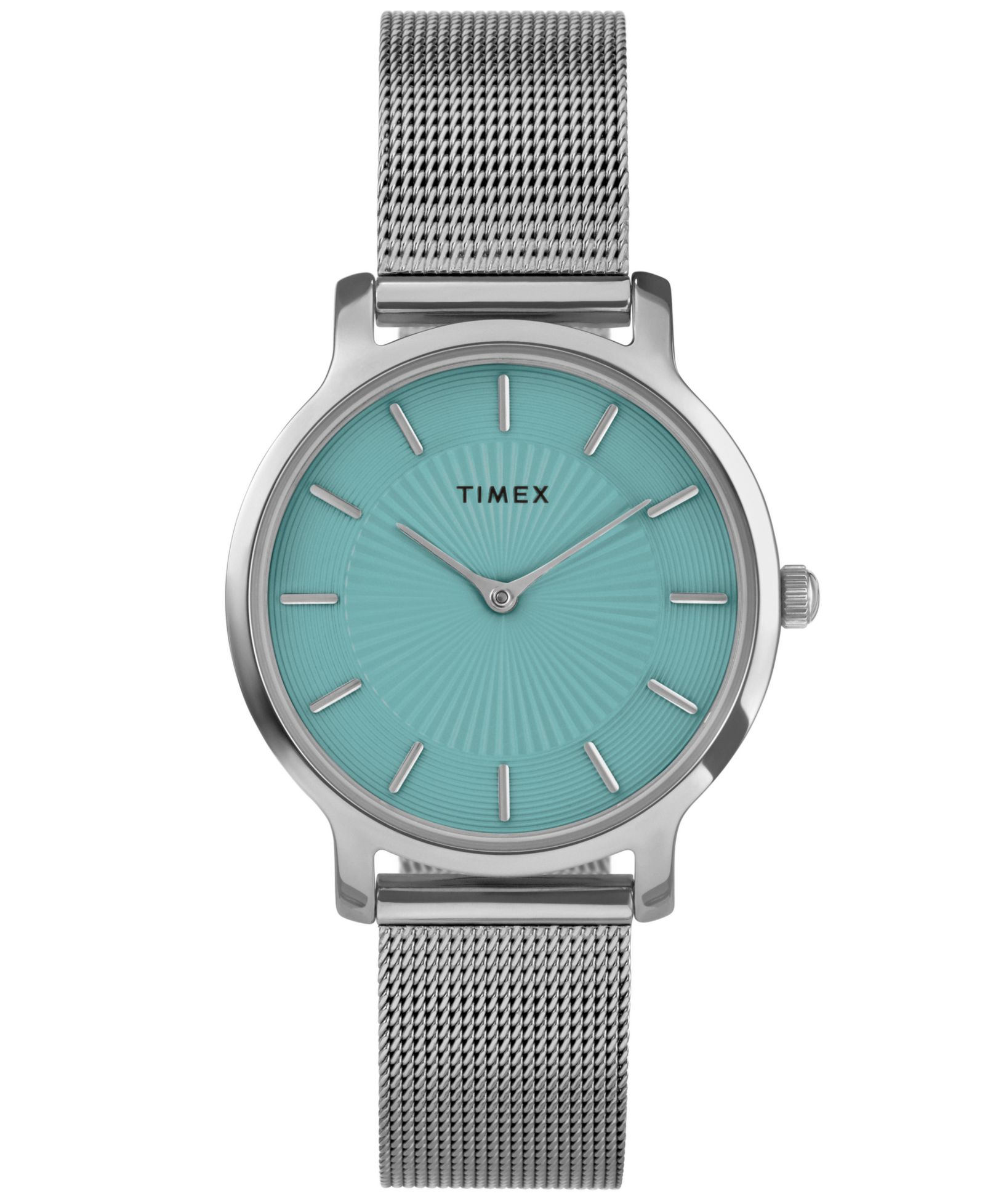 Timex Женские кварцевые аналоговые часы из нержавеющей стали серебристого цвета, 34mm