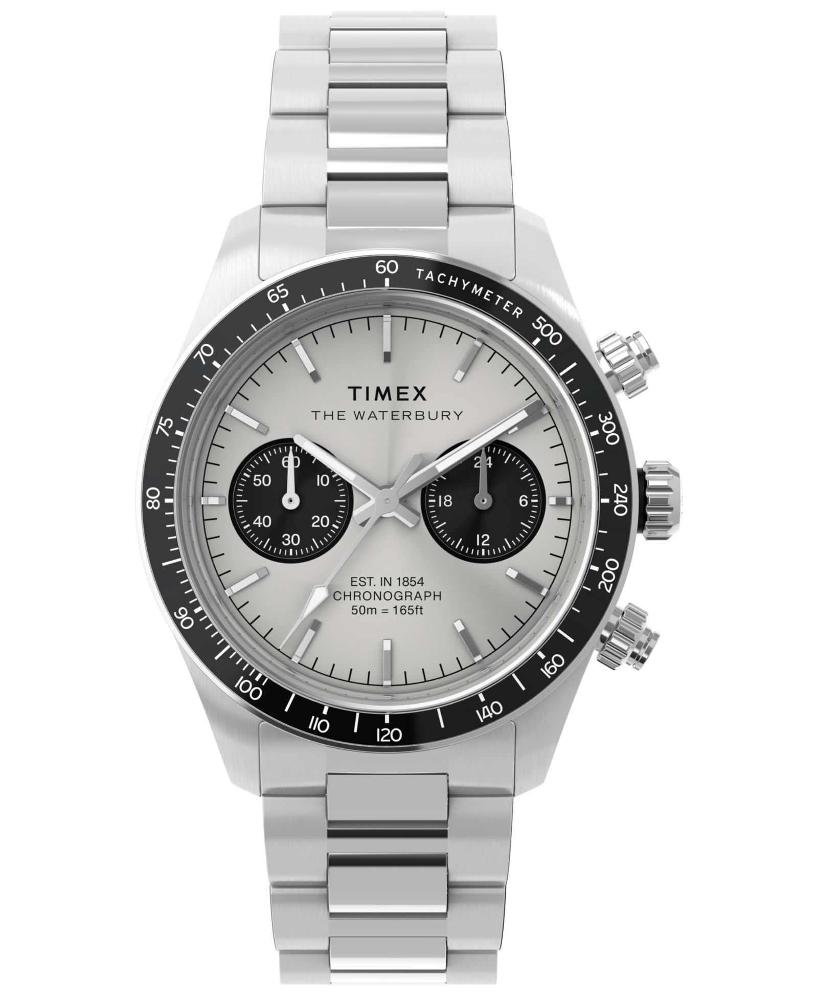 Timex Мужские кварцевые аналоговые часы из нержавеющей стали, 39mm