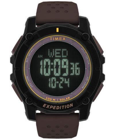 Мужские часы Timex Chronograph Brown Silicone, 49mm
